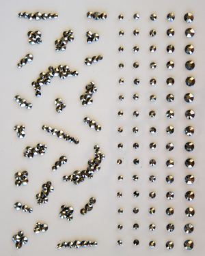GUNMETAL SELF ADHESIVE RHINESTONE CLUSTERS