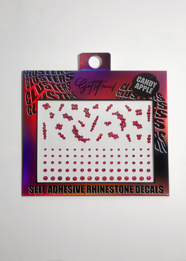 CANDY APPLE SELF ADHESIVE RHINESTONE CLUSTERS