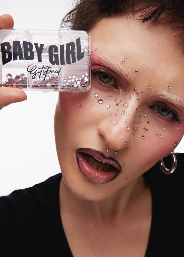 BABY GIRL LIGHT PINK RHINESTONES