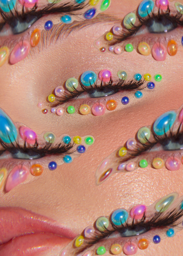 Y2K COLORFUL HOLOGRAPHIC RAINBOW PEARLS