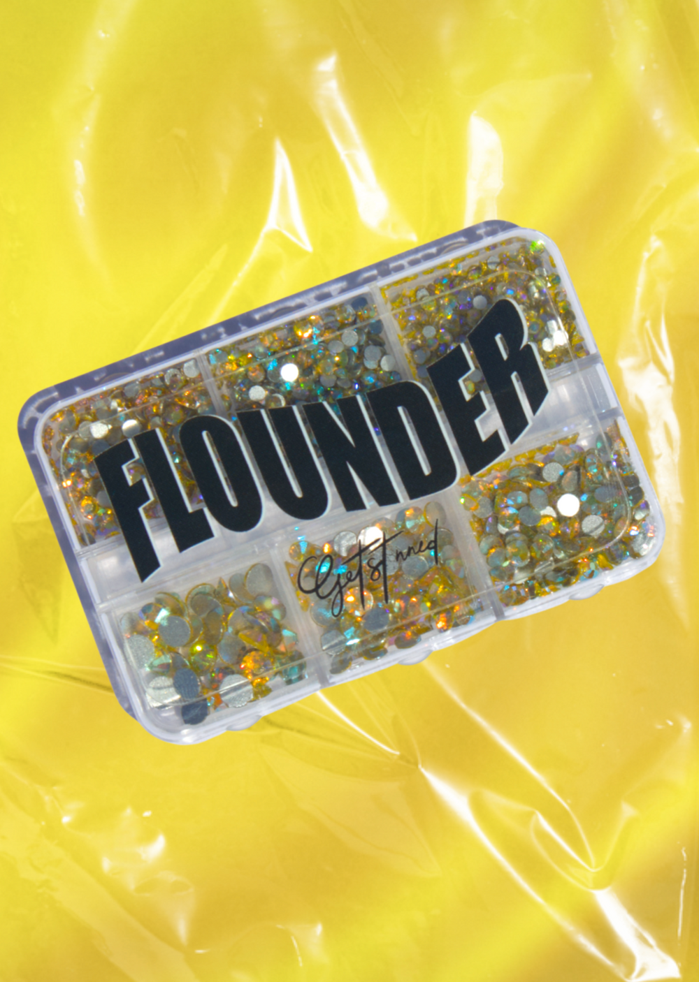 FLOUNDER YELLOW BLUE RHINESTONE VARIETY SIZE PACK