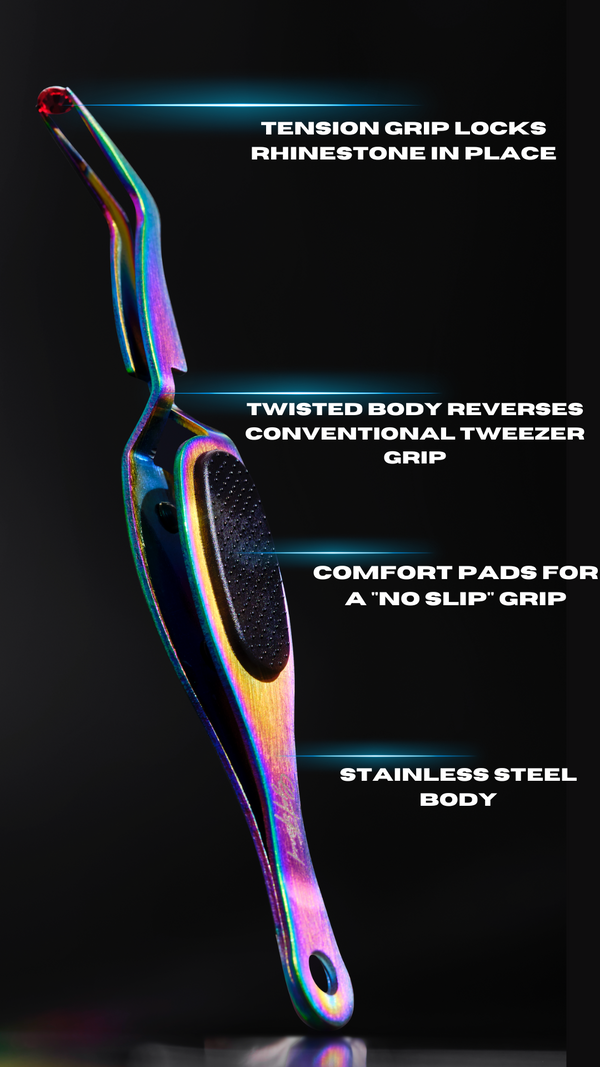 rhinestone tweezers, rhinestone tool, tweezers, dab tweezers, craft tools, rhinestone supplies 